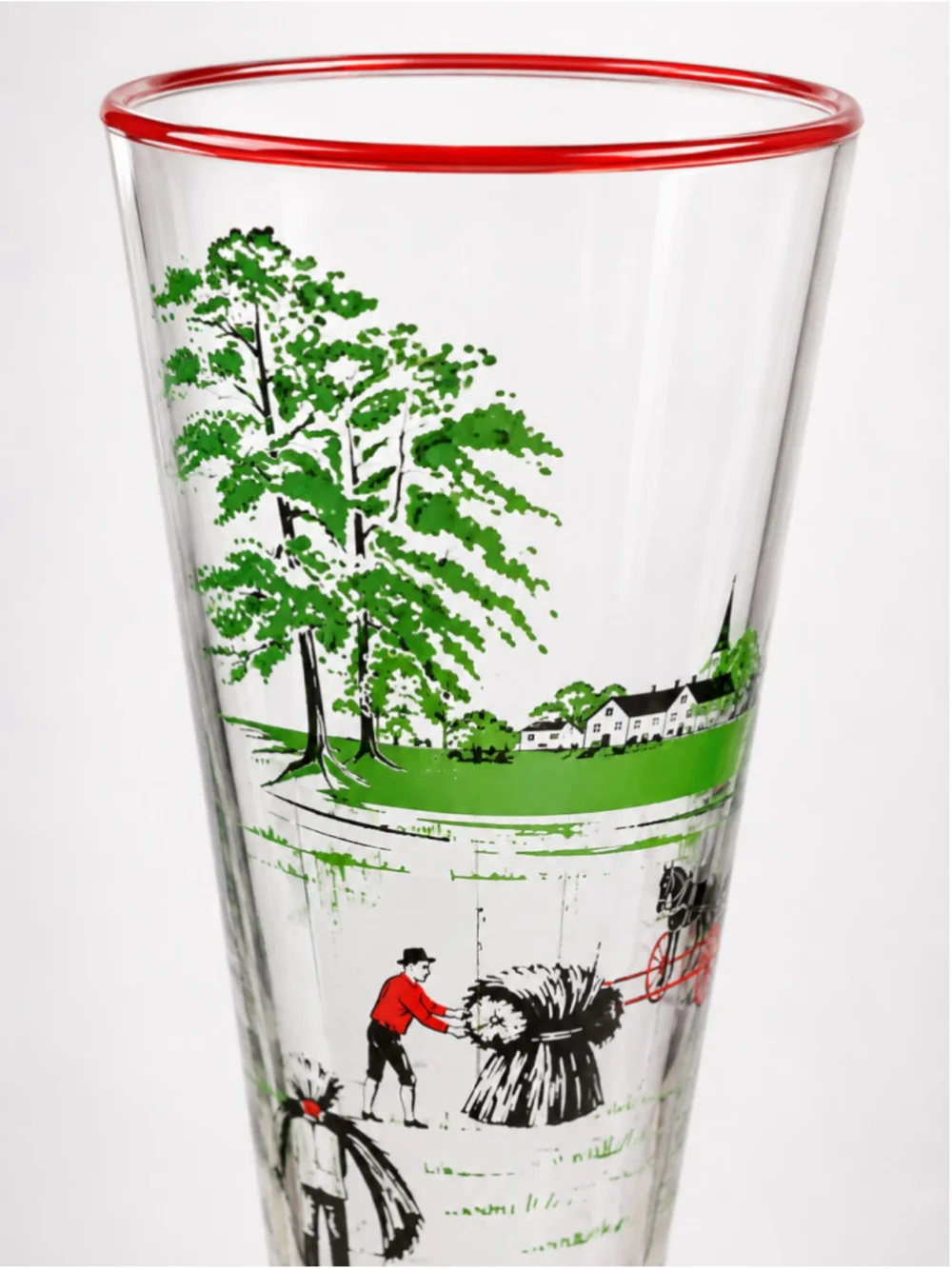 1940s Libbey Currier & Ives Colonial Times Pilsner Glasses – Set of 3